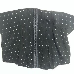Strapless Black Rhinestone Corset Top